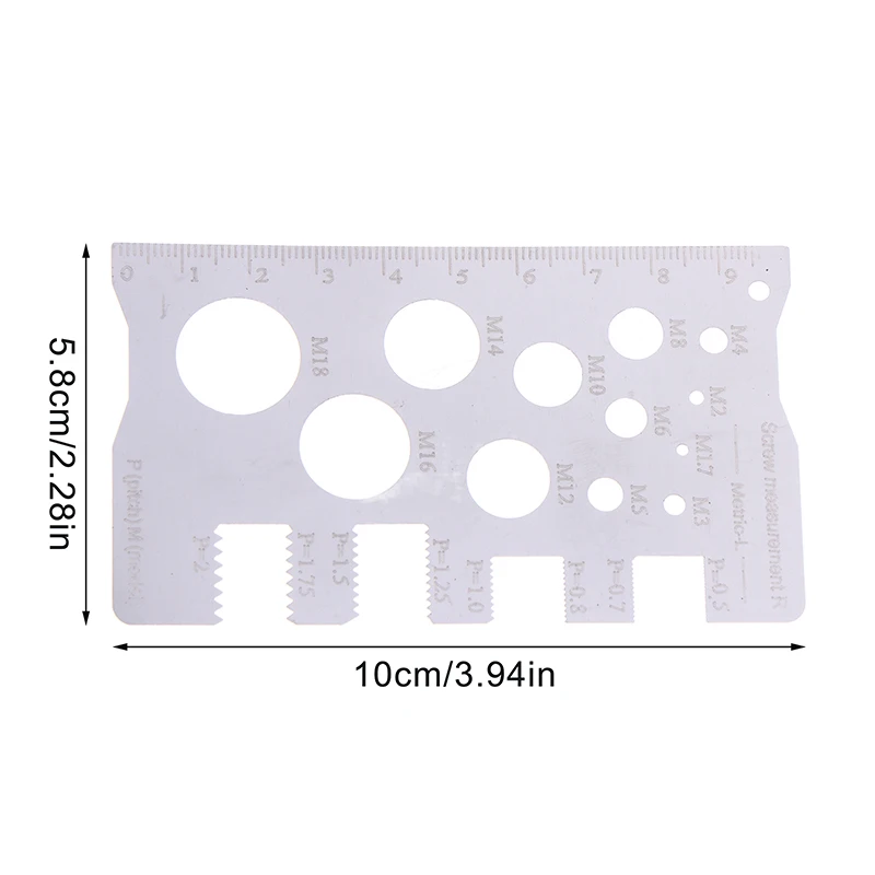 Durabler Линейка из нержавеющей стали Винтовая измерительная линейка Точное измерение шага Резьбовой калибр Винтовая измерительная линейка Измерительная линейка