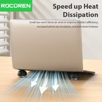Rocoren Laptop Stand Notebook Accessories Mushroom Can Support Holder Magnetic Mini Cooler Stand for Macbook Pro Support Bracket 5