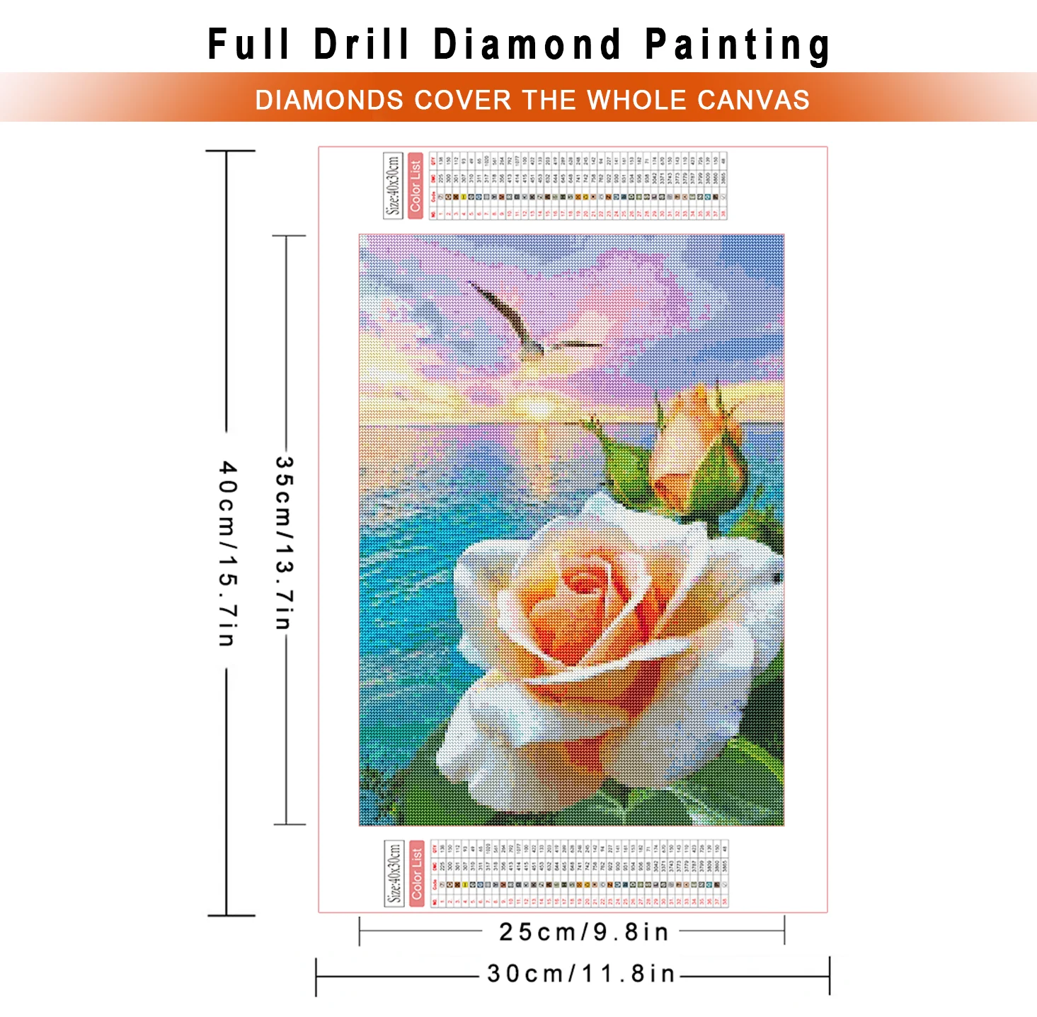 AZQSD Diamond Painting 5d Sunset Landscape Needlework Embroidery Sale Seaside Scenery Home Decor 30x40cm Full Kits Art