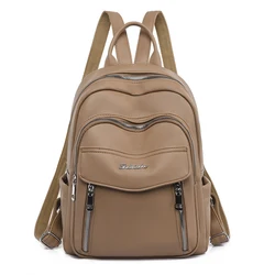 2022 Fashion High Quality Leather Backpack Four Seasons Travel Waterproof Anti Theft Backpack Famous Women's Designer School Bag