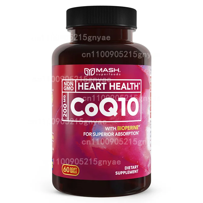 

Coenzyme Q10 200mg Soft Capsules, Antioxidant Supplement, Energy Production, High Absorption Coenzyme Q10 Nutritional Supplement