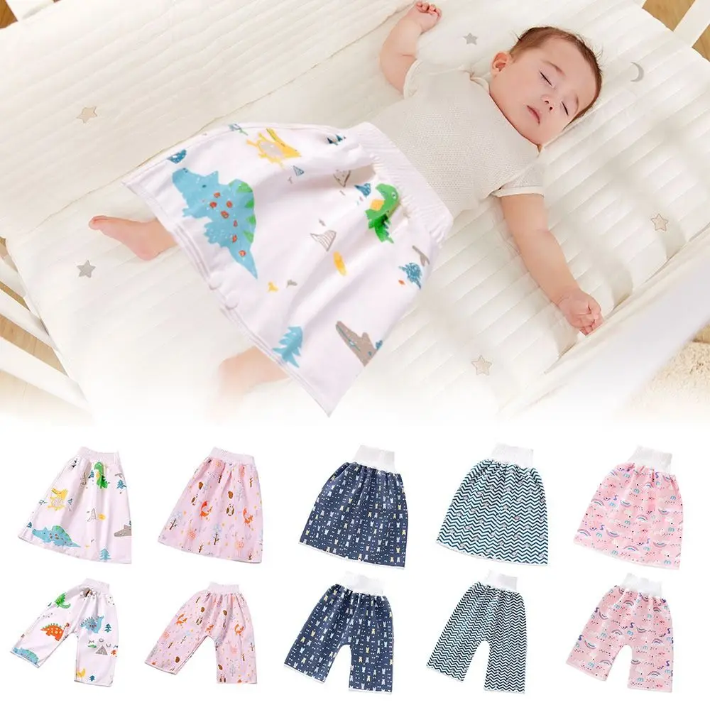 Waterproof Baby Diaper Waterproof Pant Leak Proof Cotton Sleeping Bed Potty Trainining Cotton Diaper Skirt Infant A-line Skirt