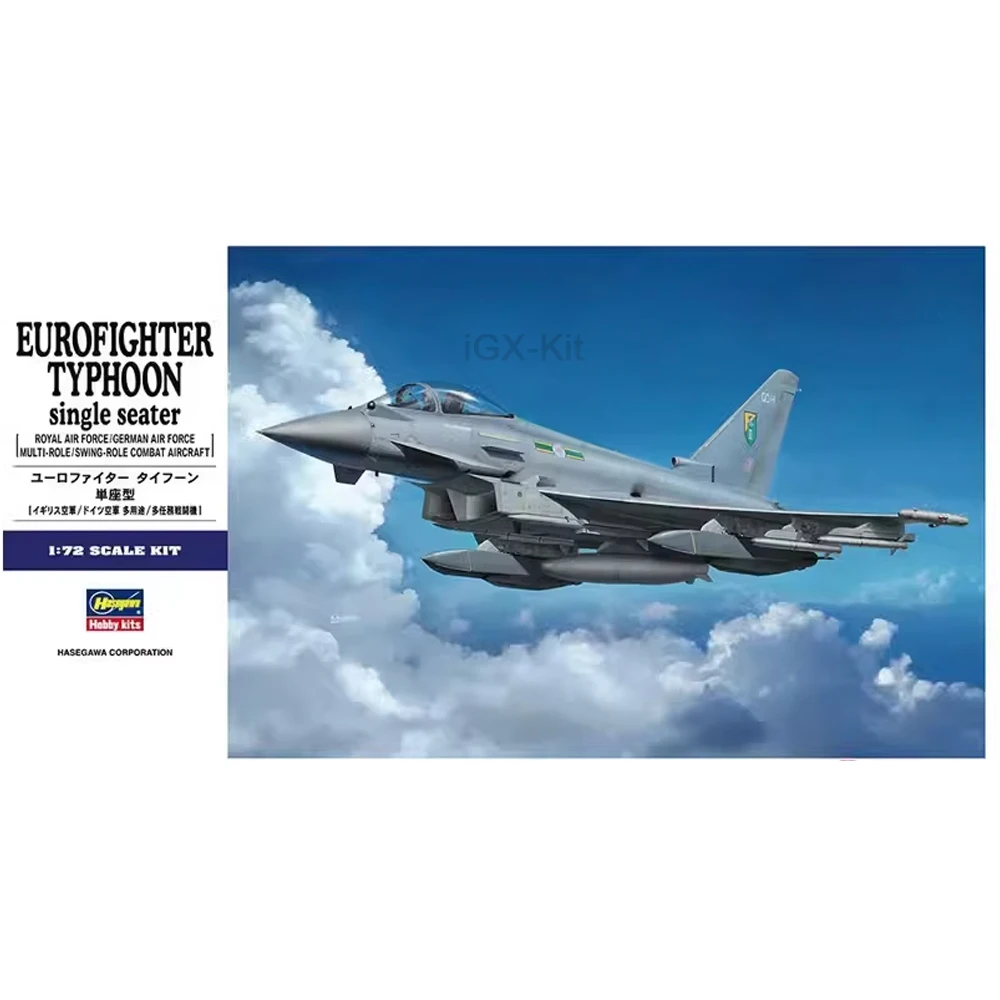 Hasegawa 01570 1/72 Scale British Eurofighter Typhoon FIghter Jet Aircraft Hobby Craft Toy Plastic Model Building Kit