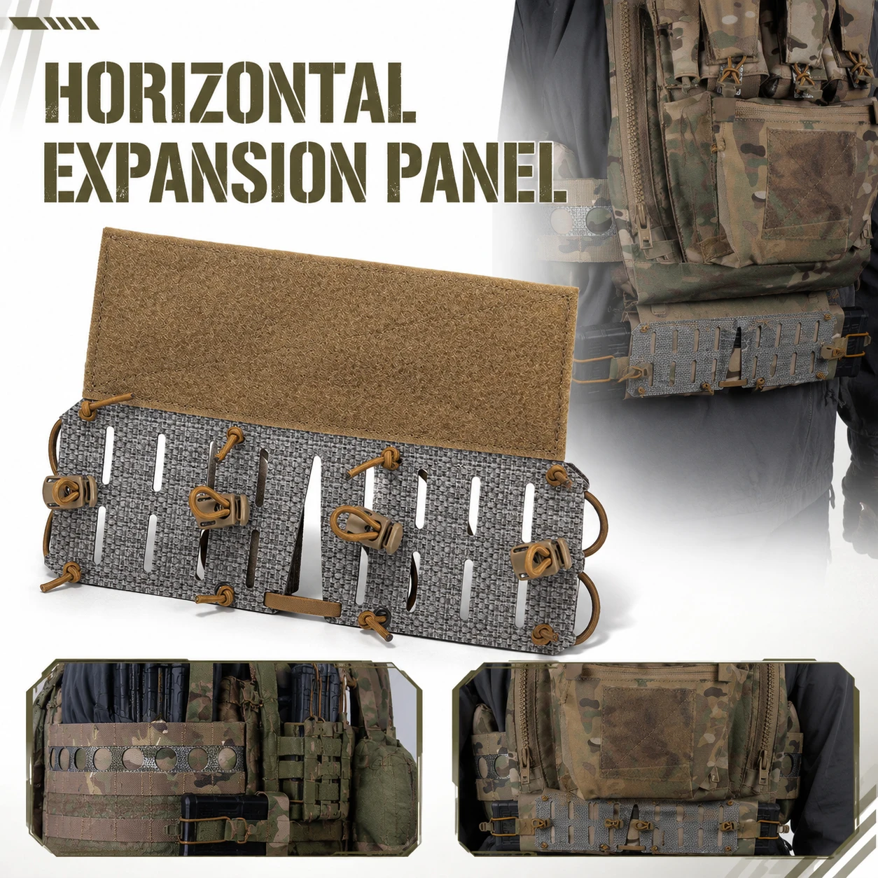 

Tactical Vest Dropwing MOLLE Panel Vertical Extension Board for Plate Carrier Airsoft Hunting Combat Accessories