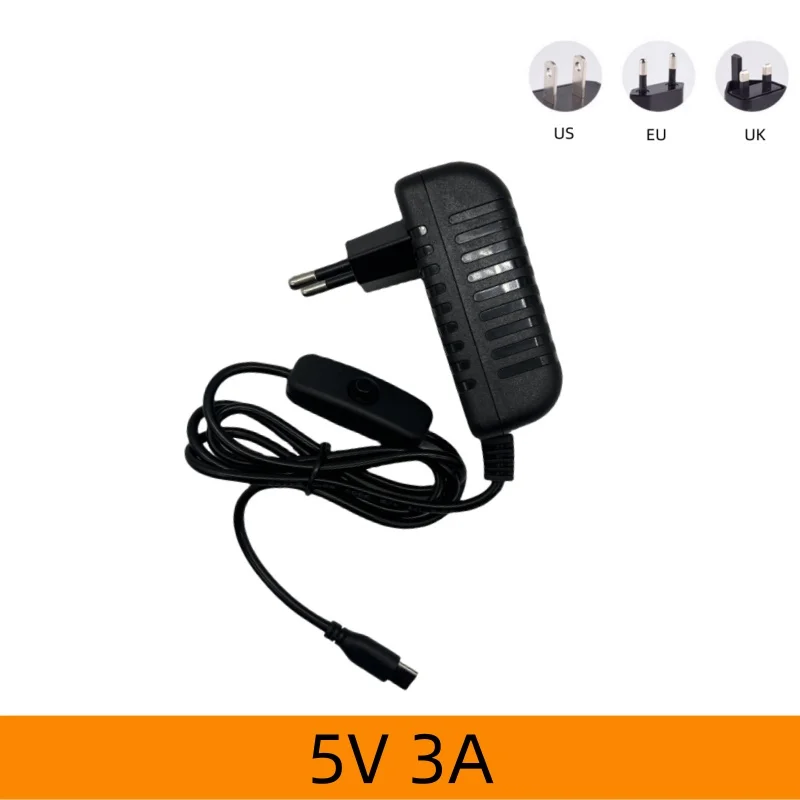 Raspberry pi 4 fonte de alimentação tipo-c adaptador de alimentação com interruptor liga/desliga ue eua reino unido plug 5v 3a usb c carregador para raspberry pi 4b