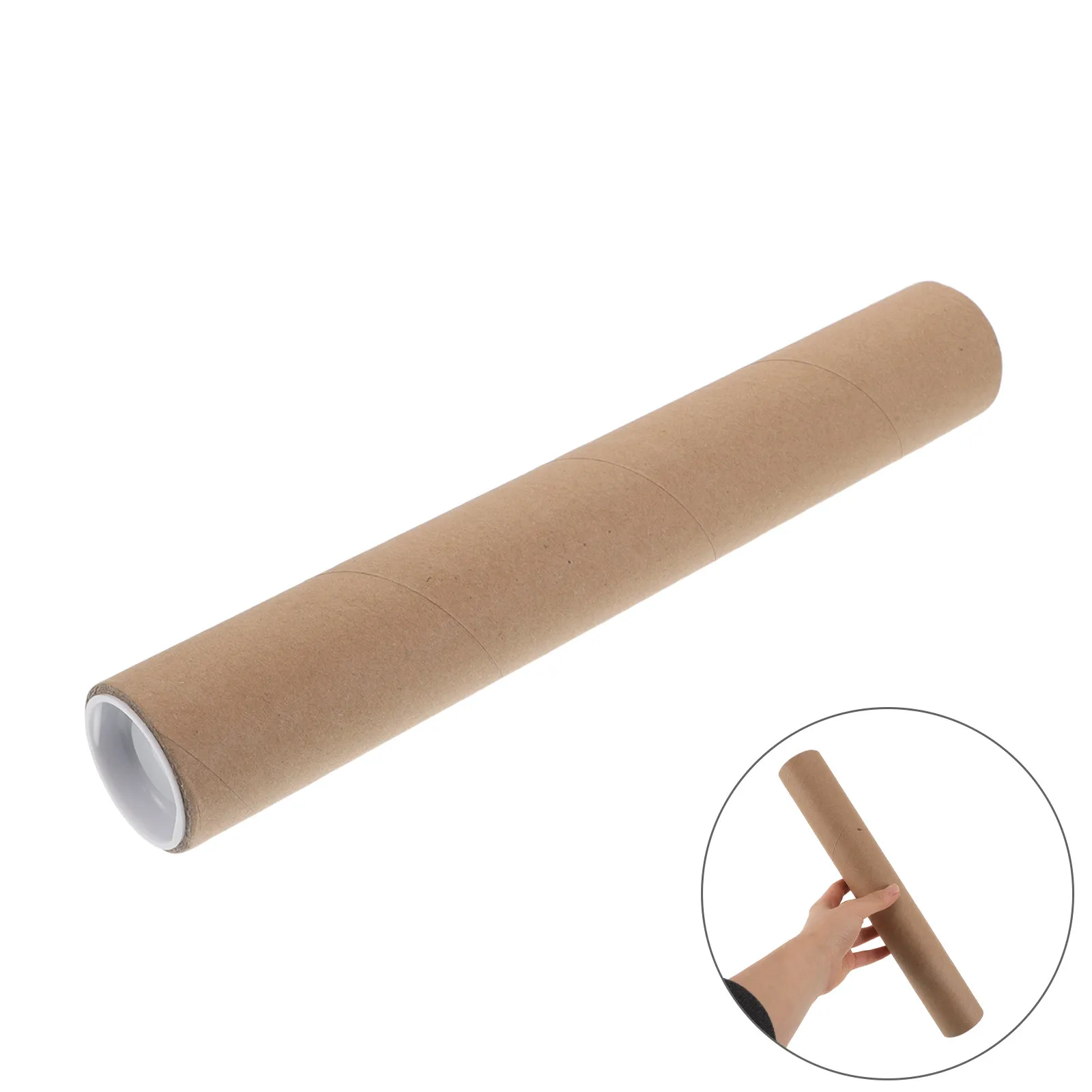 

12Pcs Mailing Tubes Kraft Paper Heavy Duty Poster Storage Containers with Caps for Shipping Artwork Blueprint Document Carrier