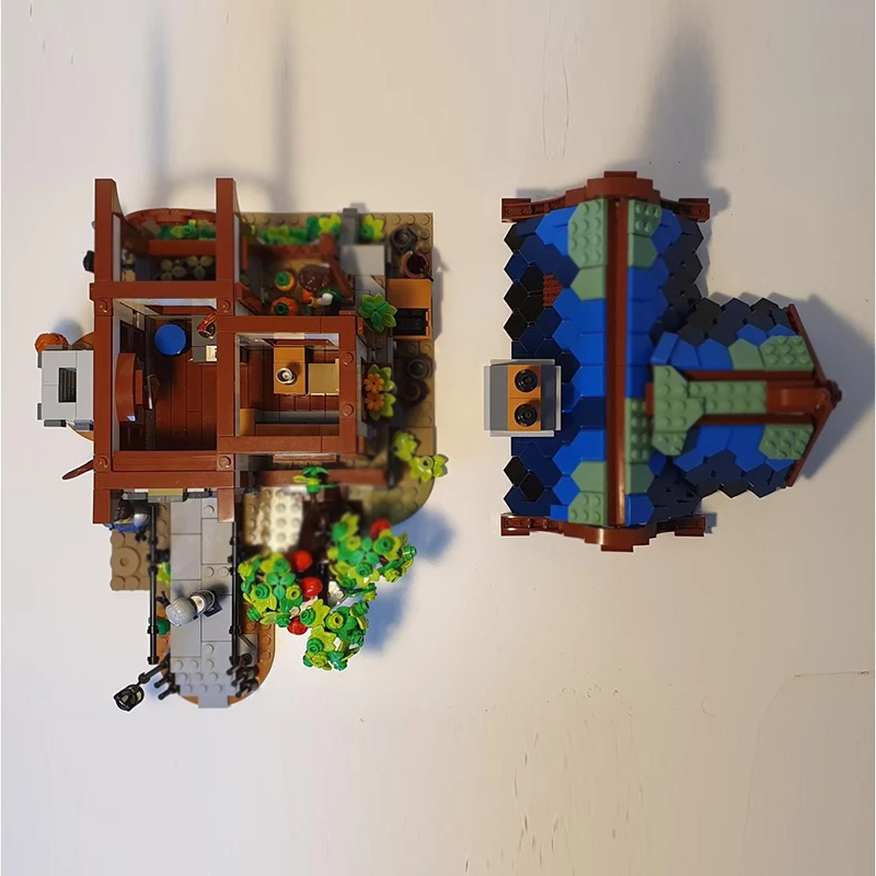 Castillo Medieval modelo MOC, ladrillos de construcción, casa residencial Rural, tecnología Modular, regalos, vacaciones, montar, juguetes para niños, traje