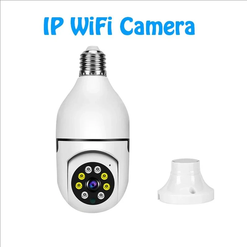 

Камера безопасности с лампочкой E27 360° ° Головной Wi-Fi IP-камера с обнаружением движения 1080P HD двусторонняя аудиокамера для внутреннего умного дома