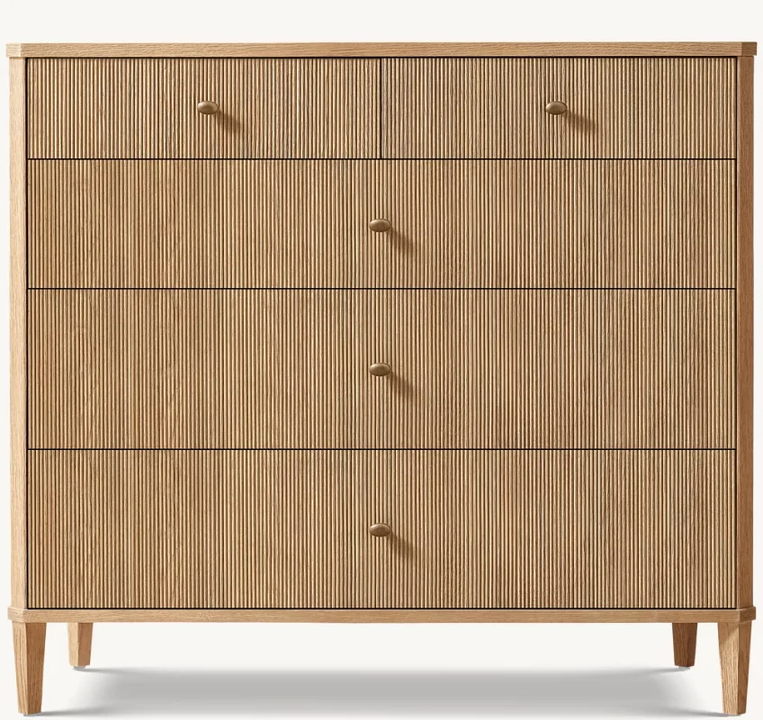 #Newest Wooden Bedroom Sets Furniture Luxury Oak 5 Drawers Dresser
