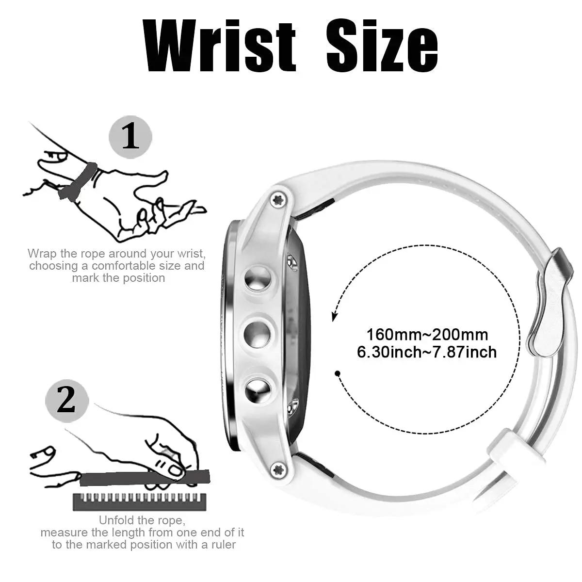 Pulseira de substituição de silicone macio, pulseira de relógio Quickfit, compatível com Fenix 5S, 6S Plus, Fenix 6S Pro, Fenix 7S