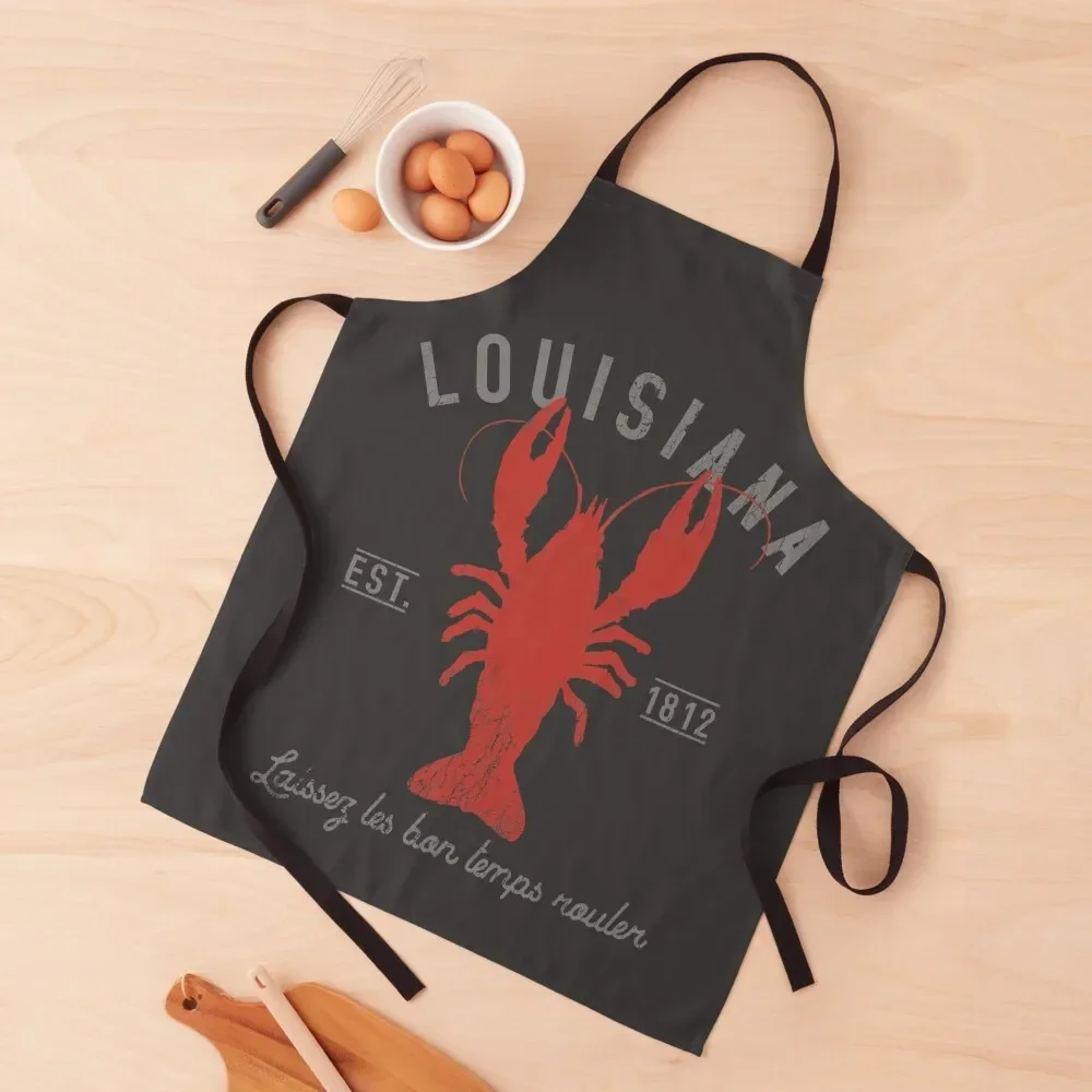 Louisiana Crawfish Laissez Les Bon Temps Rouler Apron Kitchen New 2022 Year Kitchen Utensils Apron