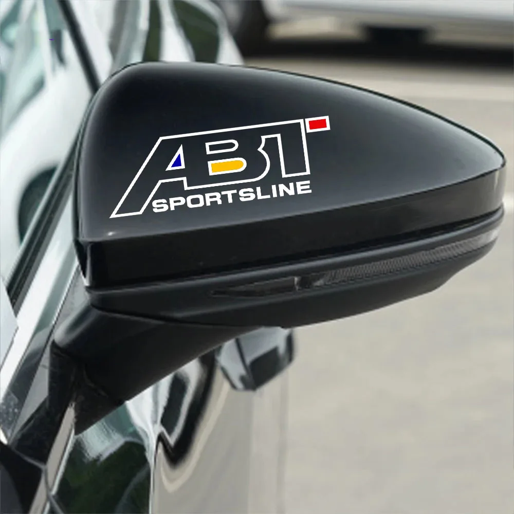 2 قطعة ABT سيارة مرآة الرؤية الخلفية ملصق لفولكس واجن أودي A1 A3 A4 A5 A6 A7 TT R8 Q3 Q5 Q7 السيارات الديكور