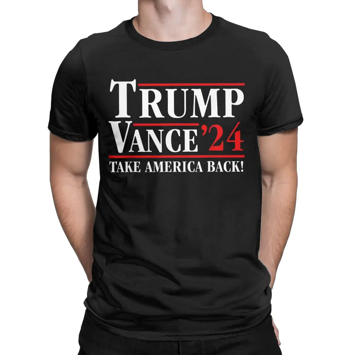 Trump Vance Vice President VP T Shirt Men's Cotton Cool T-Shirt Round Neck 2024 Election Tees Short Sleeve merchandise 6XL