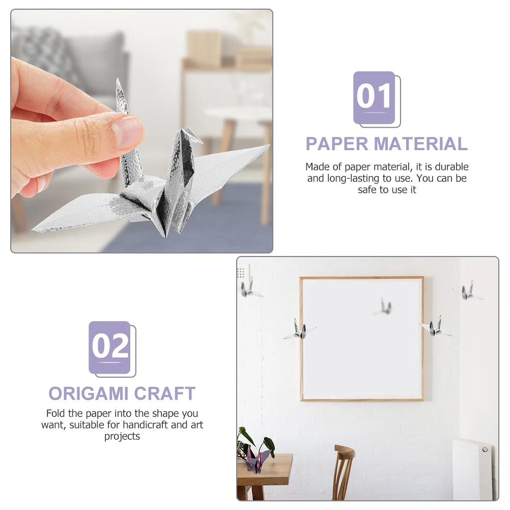 

100Pcs Shiny Origami Paper Single-Sided Folding Paper for Children's Brain Development and Parent-Child Interaction