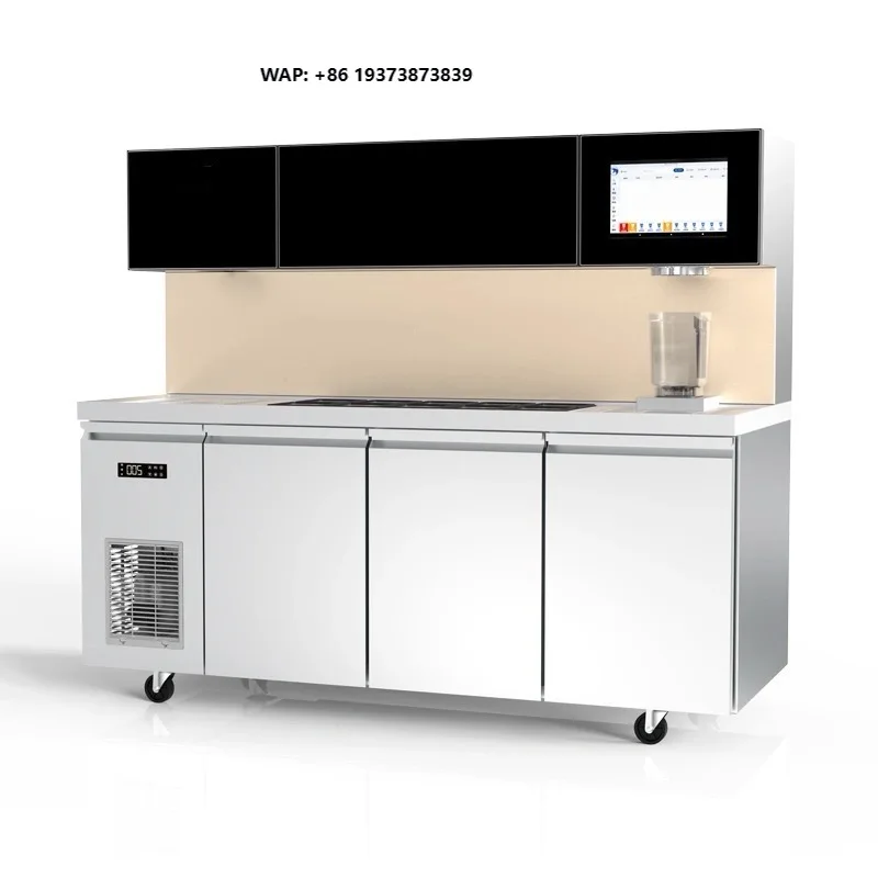 Intelligent Automatic Bubble Tea Machine Use Includes Refrigerating Working Counter Boba Milk Tea New Condition Pump Restaurant