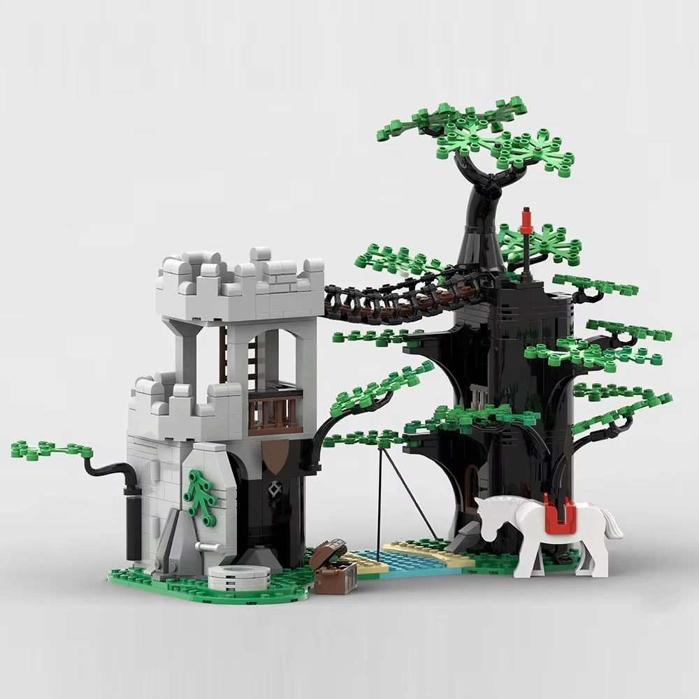 

527 MOC Medieval Castle Building Forester Ferry Crossing Model DIY Assembly Building Block Toy - Children's Birthday Gift