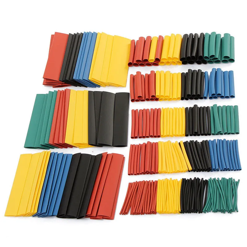 360pcs/box Heat Shrink Tube Shrinking Assorted Polyolefin Insulation Shrinkable Tube 2:1 Wire Cable Sleeve Heat Shrink Tubing