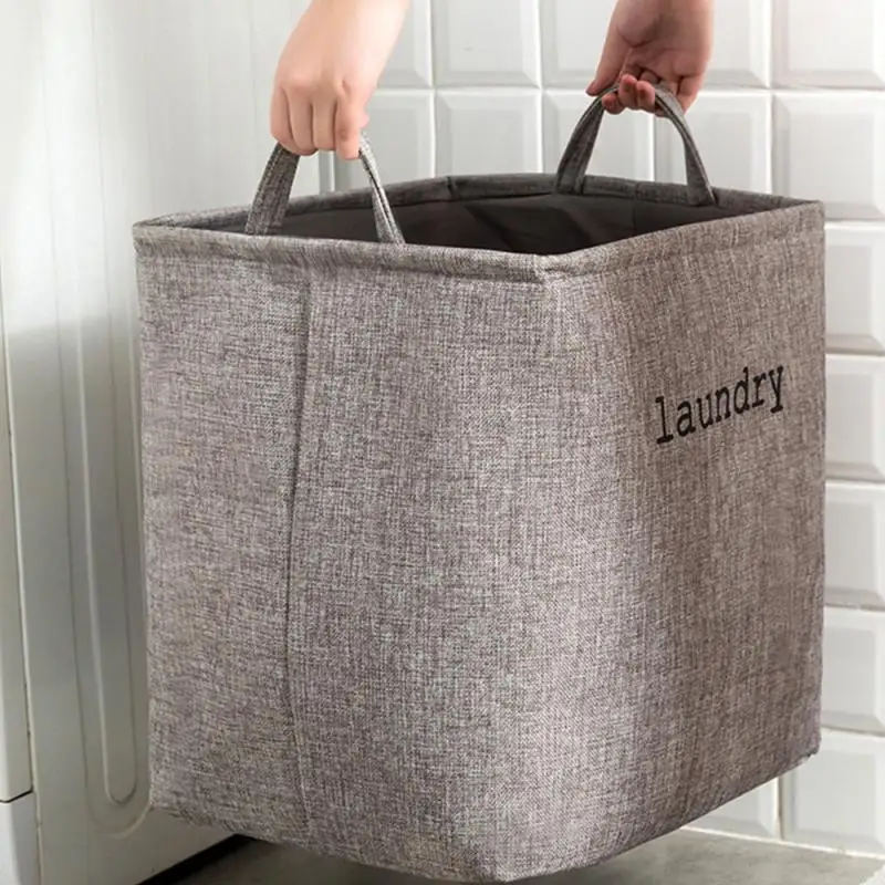 Portable Felt Handy Dirty Clothes Storage Basket Bathroom Laundry Basket Environment Living Room Kids Toy Clothes Baskets