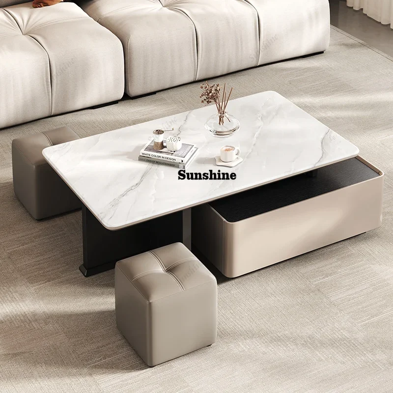 

TDRectangle Simple Coffee Table Classic Neutral Luxury Modern Coffee Table With Drawers Aesthetic Coffee Table Home Furniture