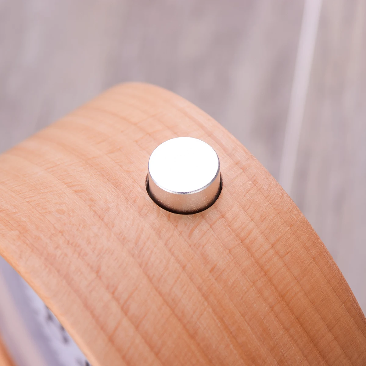 

Wooden Desk Clock with Night Light Function 95x47cm Natural Wood Color Silent Movement Perfect for Office Bedroom Minimalist