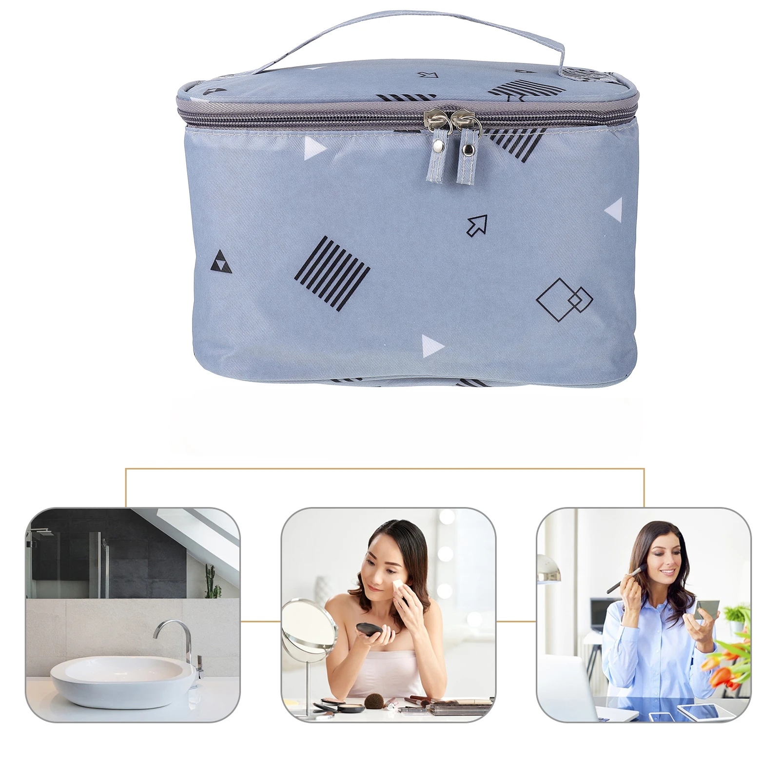 

Waterproof Case Oxford Cloth Large Capacity Toiletry Bag Compact Travel Trip Storage Box Bath Accessories