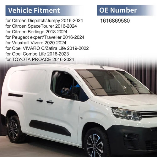 Imagen 2 del producto UXCELL Reemplazo de la tapa de la cubierta del espejo lateral derecho del pasajero para Citroen Dispatch/Jumpy