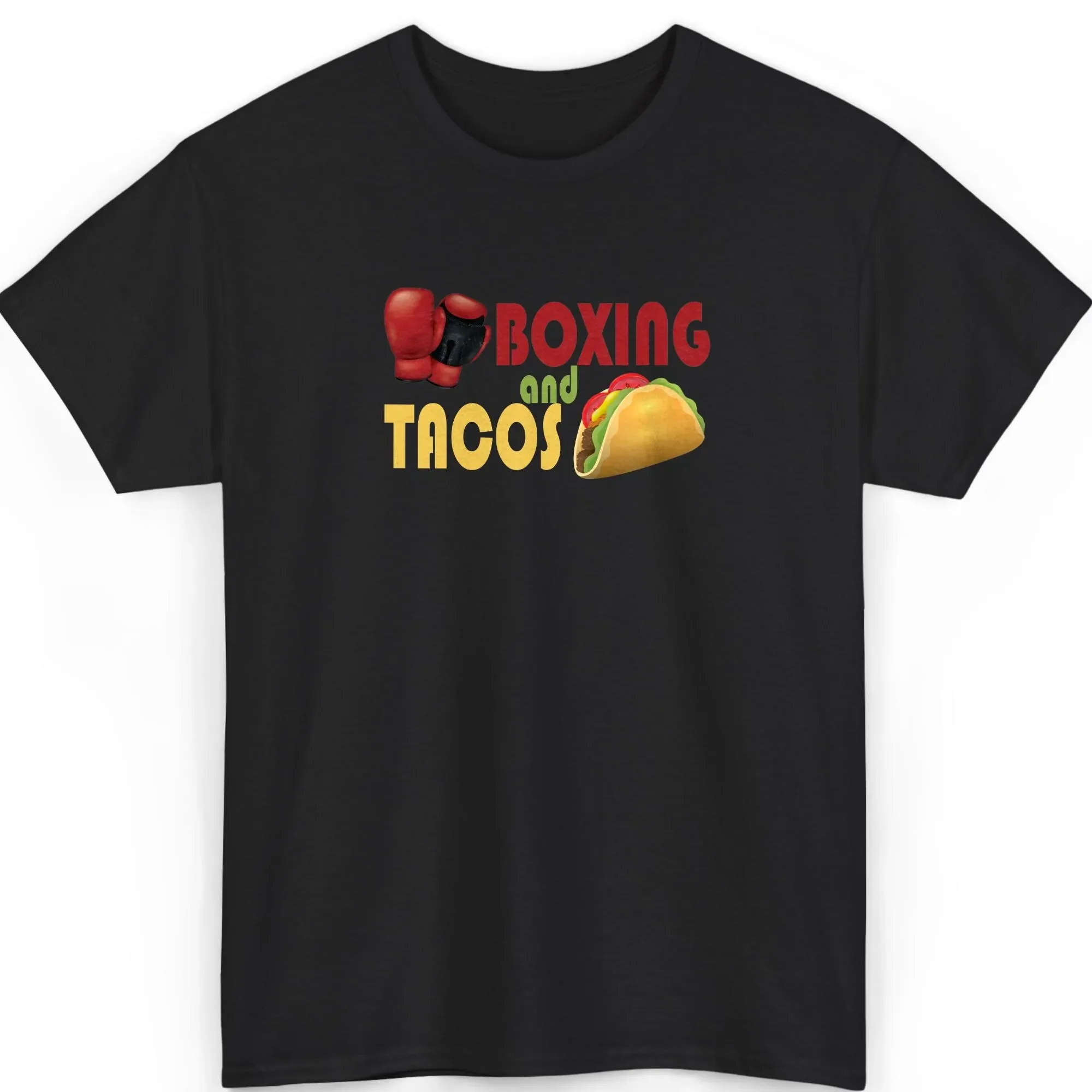 Boxing and Tacos T Shirt Funny Boxer Taco Lover Enthusiast Unique Mexican Food Fitness