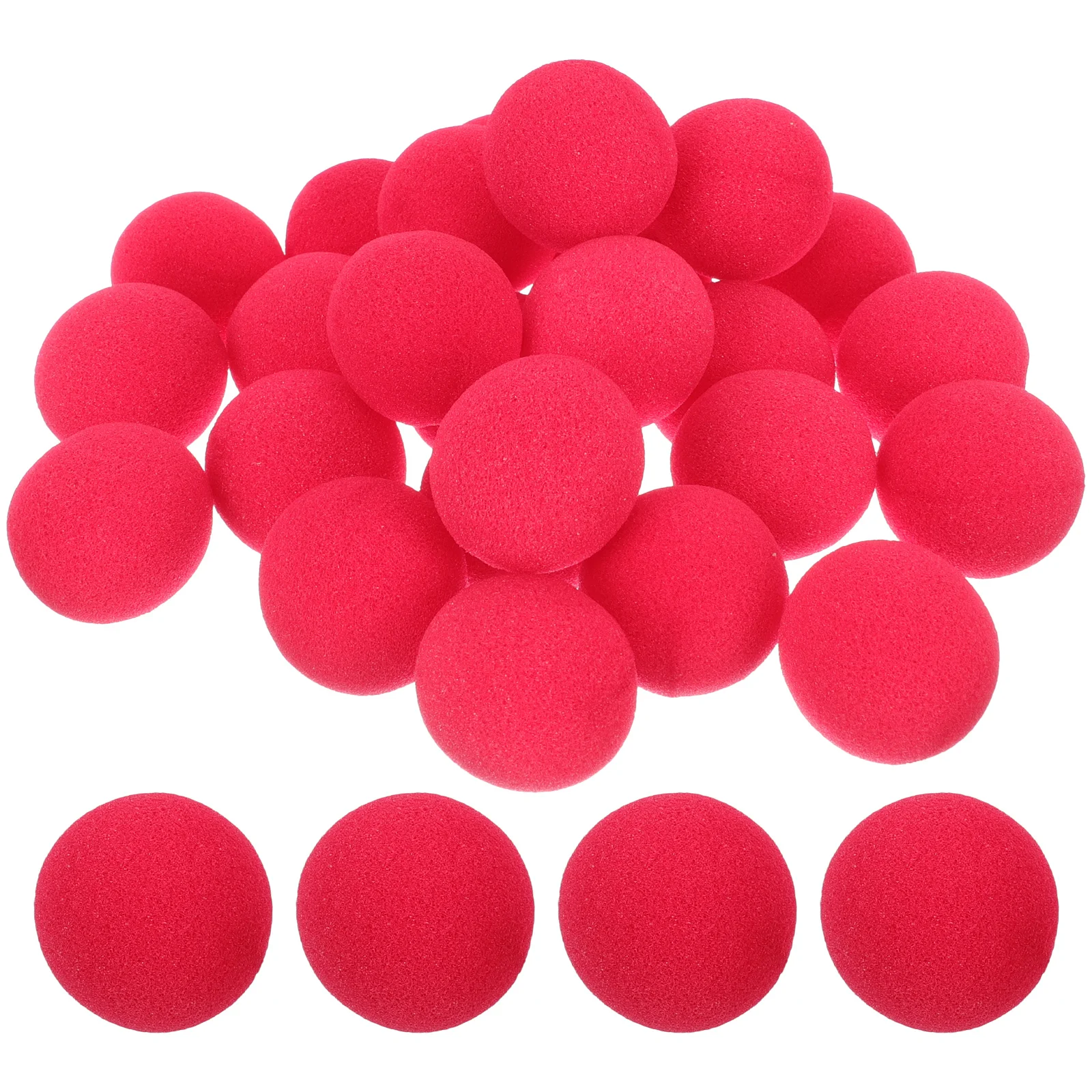 

50pcs Sponge Clown Nose Red Costume Prop For Halloween Cosplay Party Circus Masquerade Decor Accessory Role Play Tool