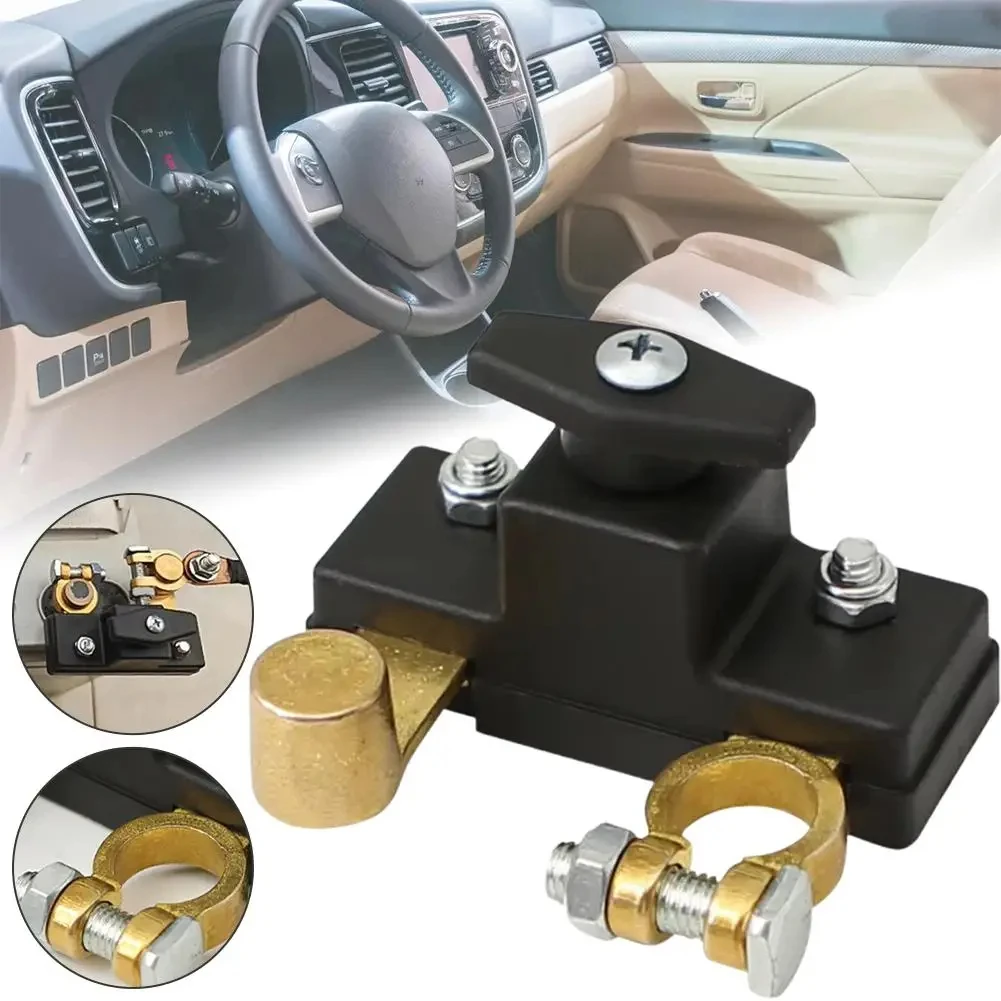 12V/24V Battery negative Power Off Switch For Car Brass Anti-loss Thickening Partition Protector Repair Hardware Tools