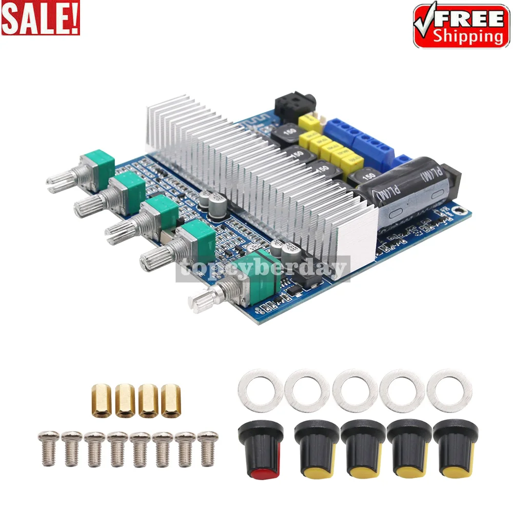 

TPA3116D2 Bluetooth 4.2 Digital 2.1 Audio Amplifier Board DC 12-24V 100W+50W*2