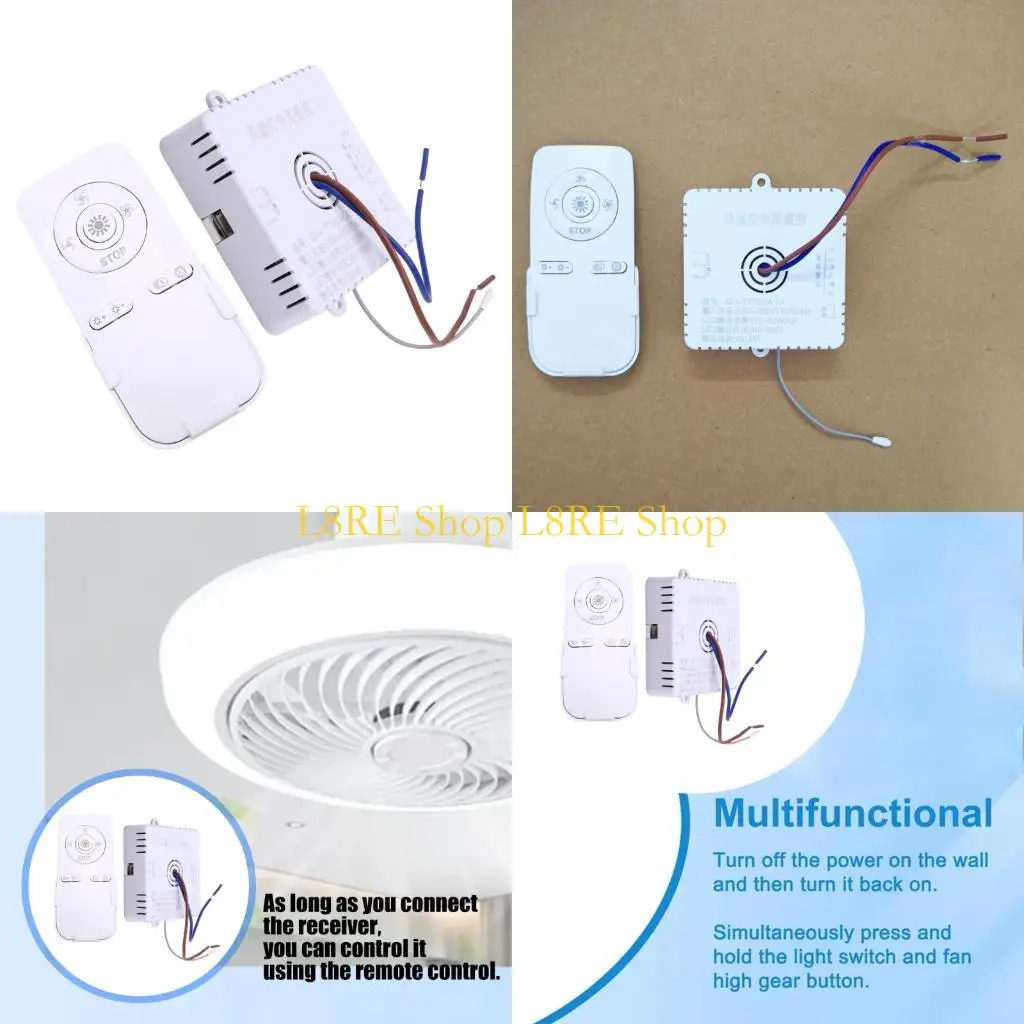 

L8RE малошумный потолочный вентилятор для спальни, светильник с дистанционным управлением, 100 Вт, контроллер приемника, драйвер