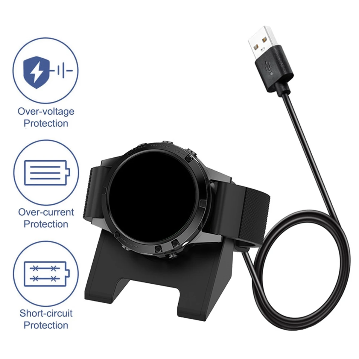 Smart Watch Charging Dock Cradle for Garmin Fenix 7/7S/7X Epix/Venu 2/Venu SQ/enduro USB Charger Cable
