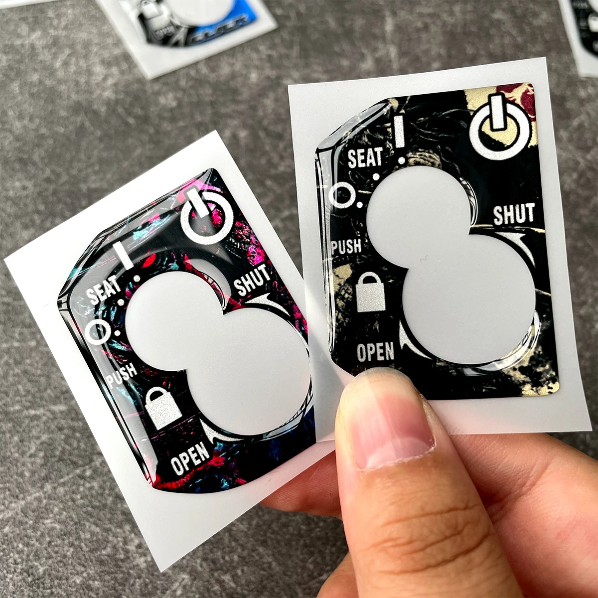 For Honda Click 125i CLICK 125 i Motorcycle Ignition Engine Start Cover 3D Resin Gel Stickers Moto Key Hole Decal Accessories