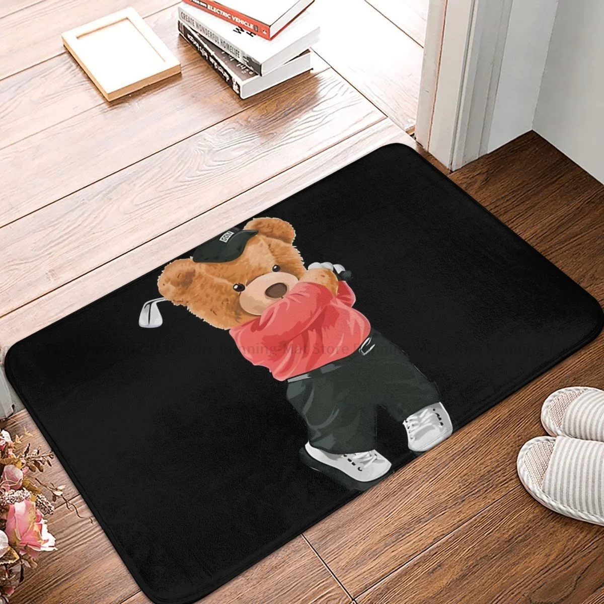 Teddy Bear Non-slip Doormat Living Room Mat Golf Polo Hallway Carpet Entrance Door Rug Indoor Decorative