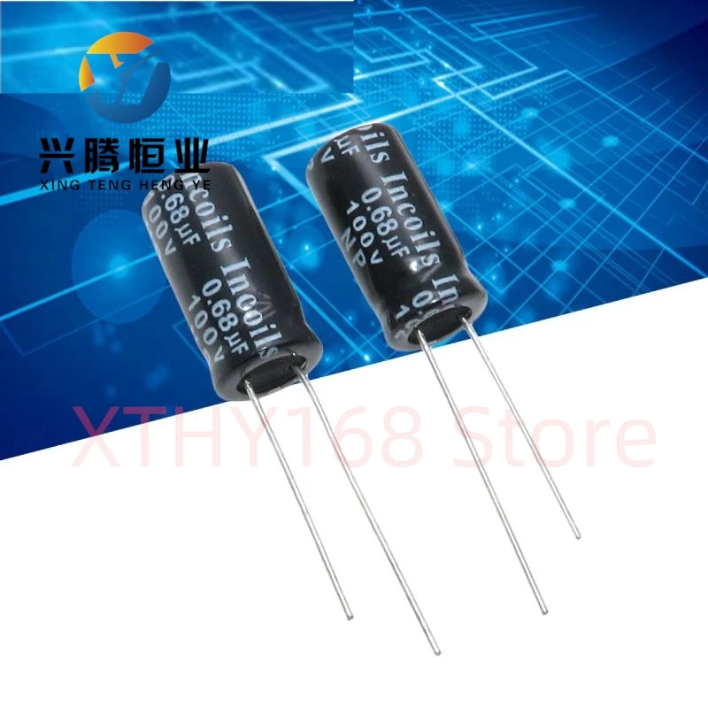 20PCS original audio frequency division 0.68uf NP non-polar electrolytic capacitor 100v 0.68uf 10X20mm