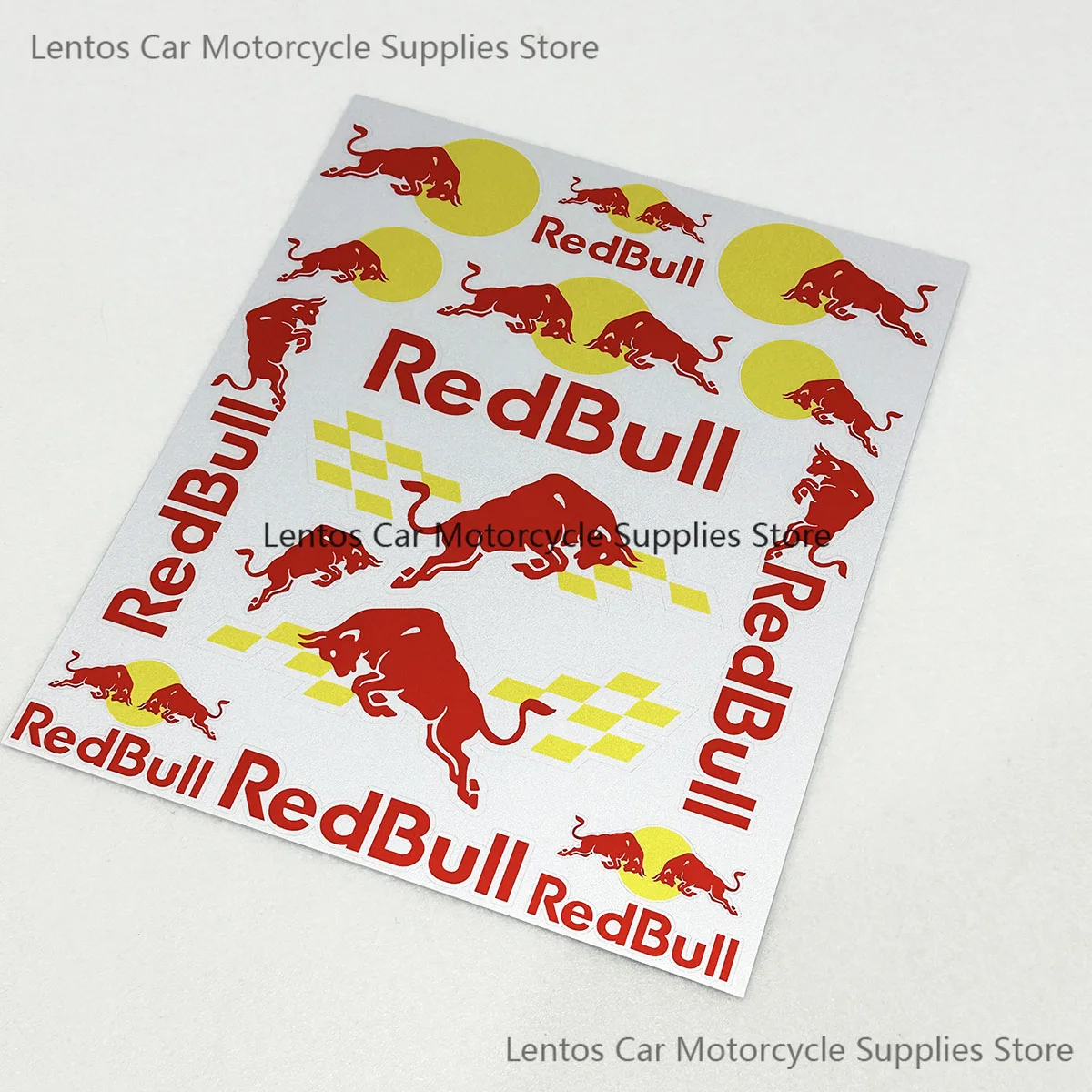 Motorcycle Red Bull Sticker Logo Car Motorcycle Body Fuel Tank Helmet Decal Reflective Waterproof Decoration