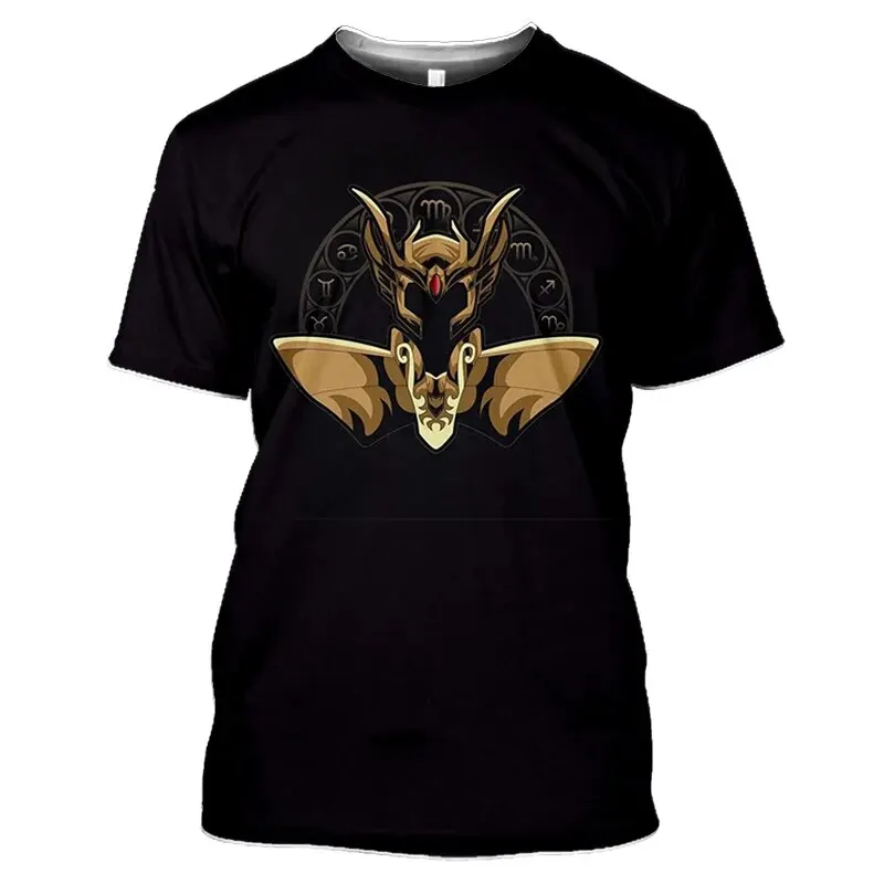 Sommer Saint Seiya Anime 3D-Druck T-Shirts für Männer und Frauen Lässige Mode Übergroße Kurzarm-T-Shirts Herren-Oberteile Männerkleidung – Detail 7