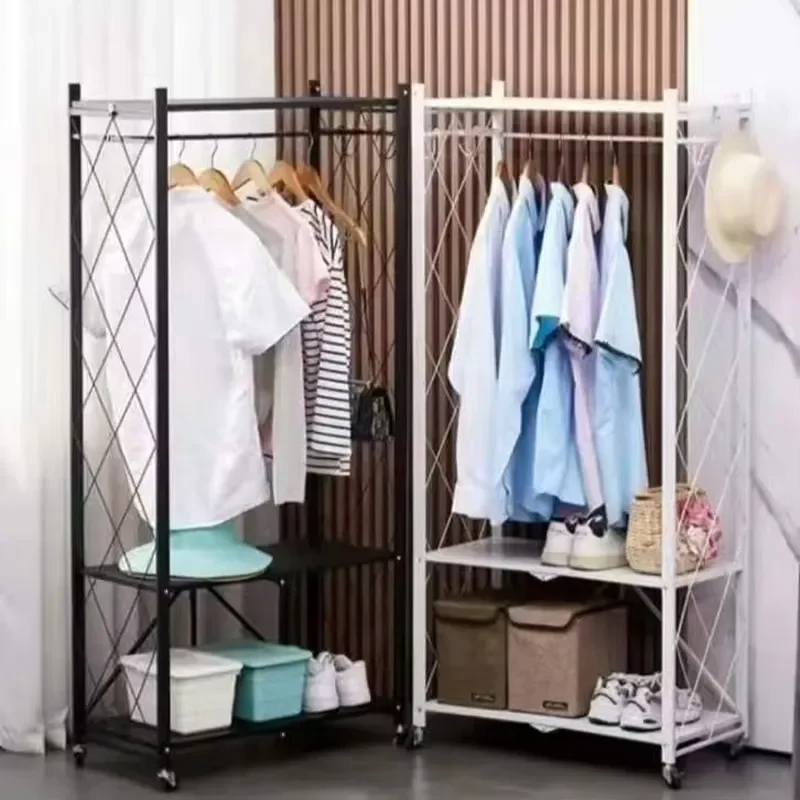 5 Tier Floor to Ceiling Metal Kitchen Storage Rack Folding Microwave Oven Shelf Multi Functional Stackable Organizer No Drill