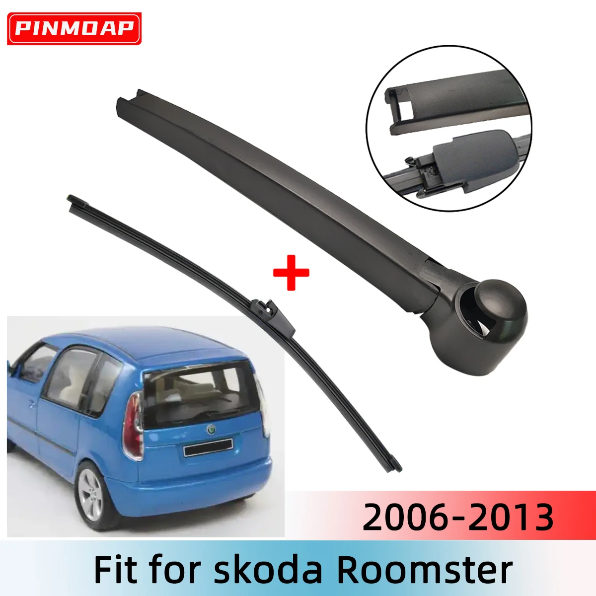 1/2PCS Heckscheibenwischerblatt Wischerarm Kit für Skoda Roomster 2006--2013 Windschutzscheibe Windschutzscheibe Heckscheibe