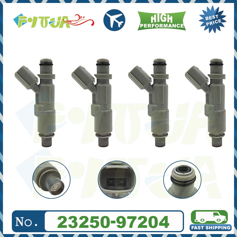 4pcs Fuel injector 23250-97204 for Daihatsu Hijet Mini Truck S210P 23209-97204 Engine Injector Fuel Valve Injection Nozzle New