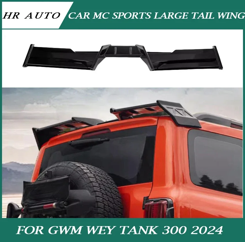 Auto MC Sports Large Tail Wing Fit for GWM Tank 300 Modified Special Car Roof Fixed Wing Rear Spoiler Car Exterior Accessories