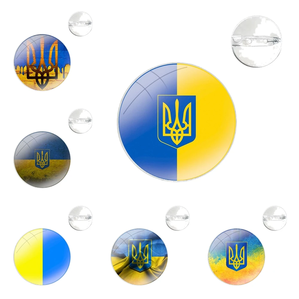 Ukraine Flag Pins Badge Metal Brooches For Clothes Backpack Decoration gift