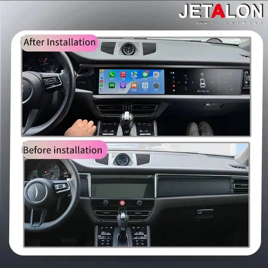 Dual Touch Screen For Porsche Macan 2018-2024 GPS Navigation Android Auto Stereo Multimedia Video Player Audio Carplay Head Unit