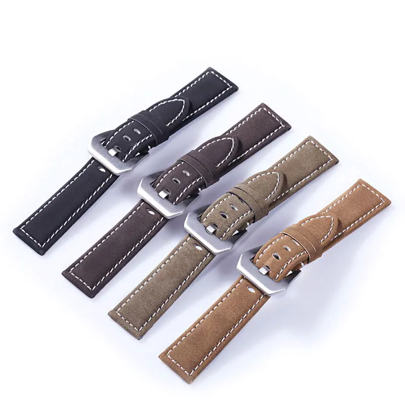 UTHAI watch strap 18mm 20mm 22mm 24mm frosted calf high-end watch band Universal smart watch bracelet P12