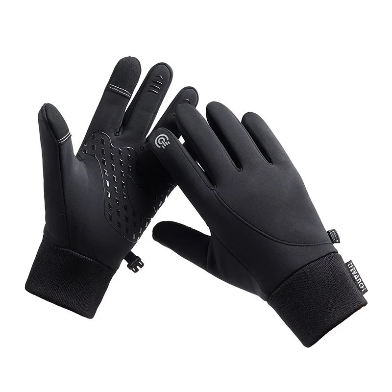 Winter-Fahrradhandschuhe für Männer und Frauen, Outdoor-Wandern, Skihandschuh, Silikon, rutschfest, Touchscreen, Fahrradhandschuhe, winddicht, warmer Handschuh