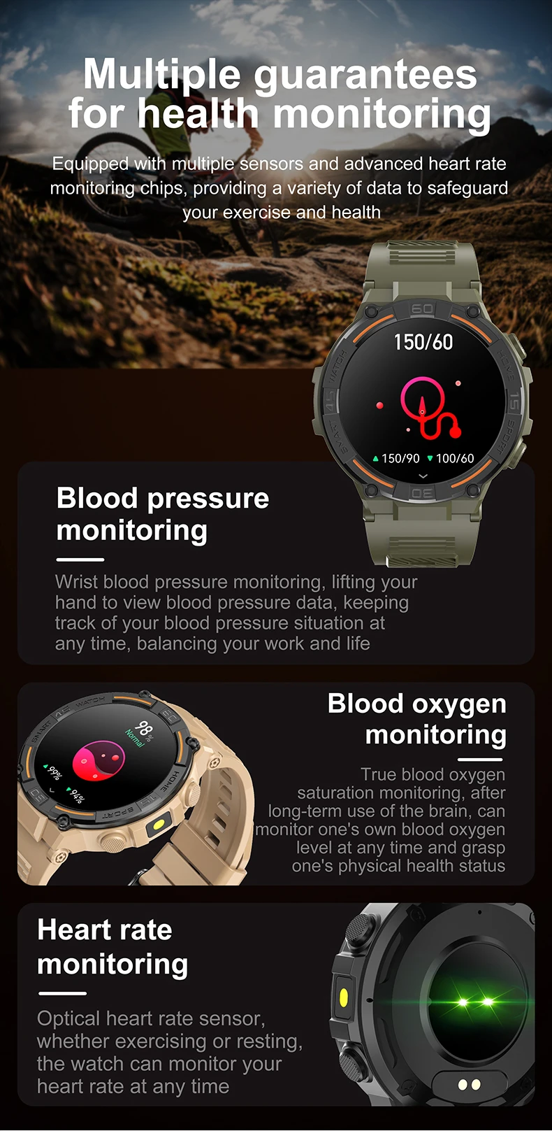 Blanc) Montre connectée adulte 2025, appels Bluetooth, sport, étanche