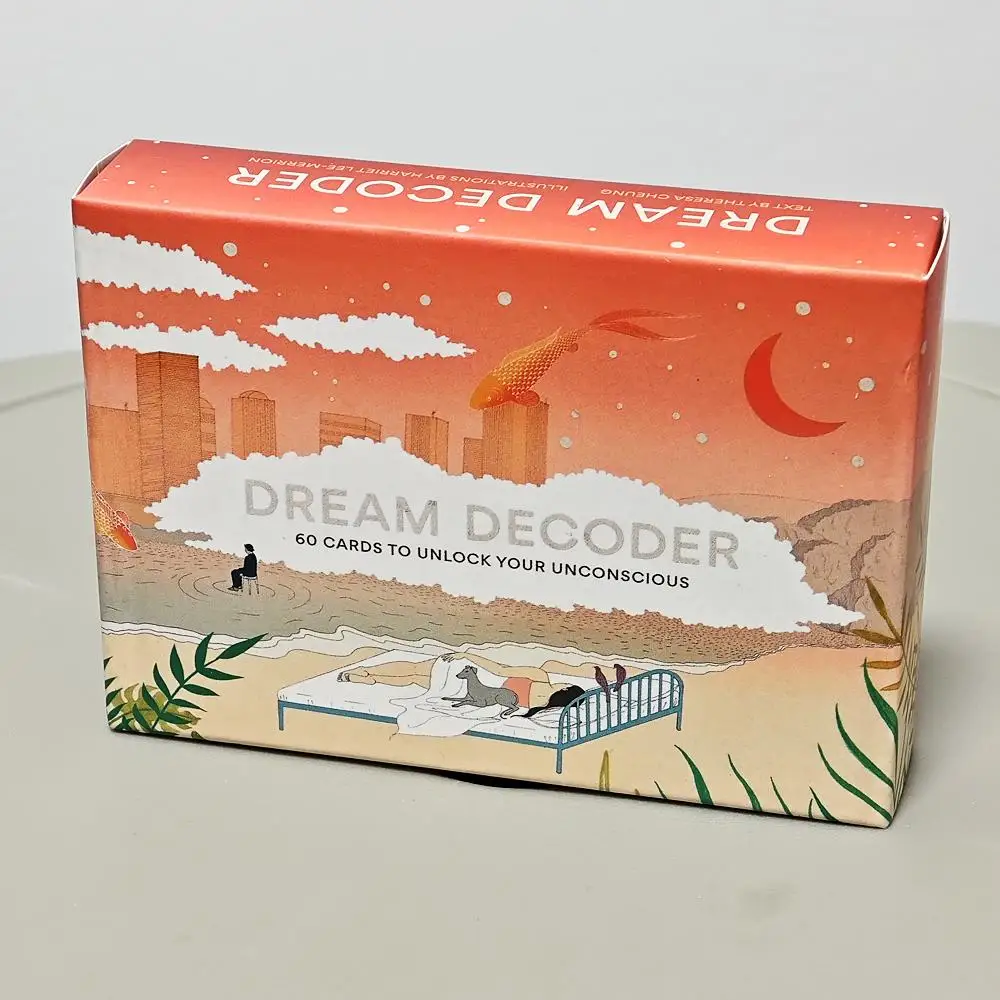 Dream Decoder Oracle Deck 10.4*7.3 ซม. 60 การ์ดปลดล็อค Unconscious Interpret Archetypal สัญลักษณ์จากความฝันของคุณ