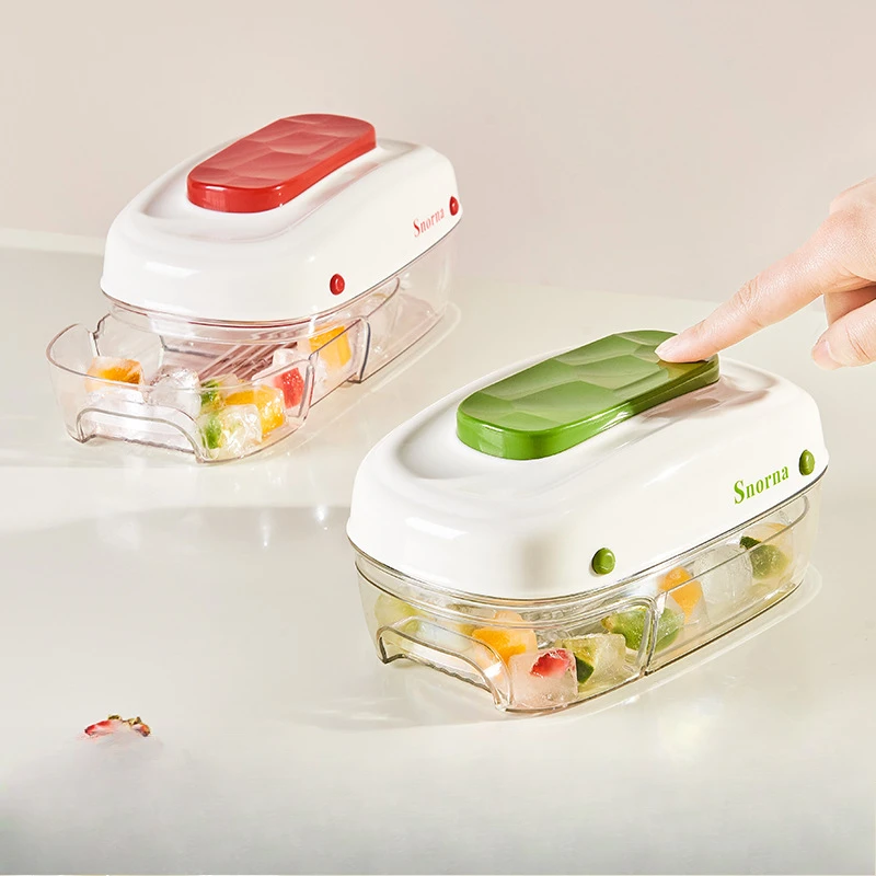 

Small push-type ice cube film with easy demoulding food-grade household ice maker refrigerator storage box with lid