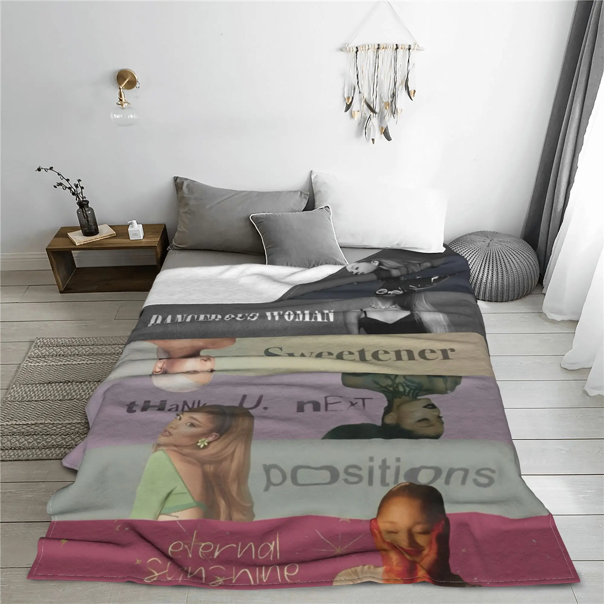 Arianas Grands Pop Singer Blankets Coral Fleece Plush Summer  Breathable Warm Throw Blankets for Home Office Bedding Throws