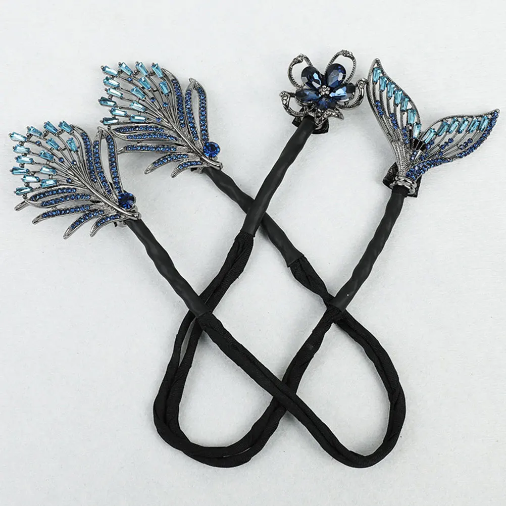 

2pcs Styling Tool Zinc Alloy Shaper Women Lazy Curler Accessories Hair Curler Bun Maker For Hair Lazy Bun Maker